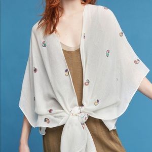 Anthropologie embroidered paisley kimono